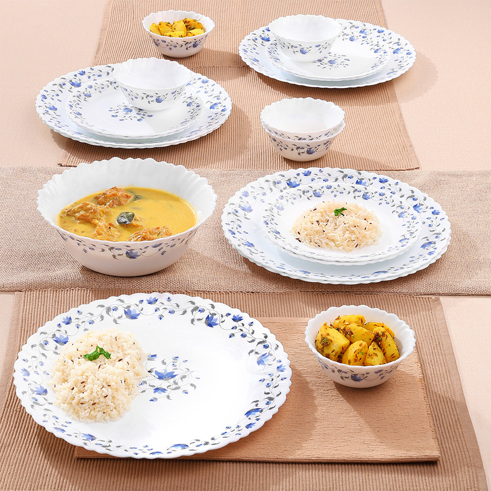 Larah by Borosil Helena Dinner Set 19 pc Set: Serves 6