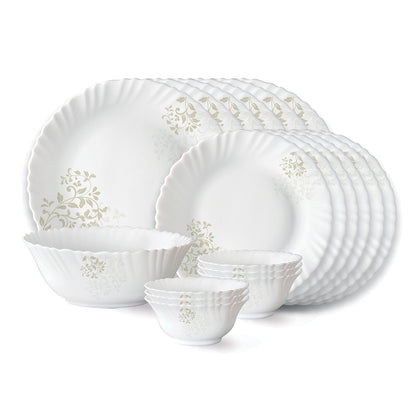 Larah by Borosil Ingot Dinner Set 19 pc Set: Serves 6