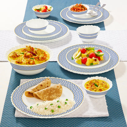 Larah by Borosil Juliet Dinner Set 19 pc Set: Serves 6
