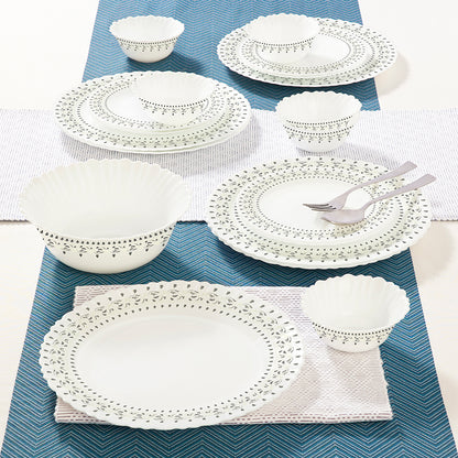 Larah by Borosil Ora Gold Dinner Set 19 pc Set: Serves 6