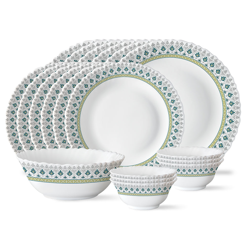 Larah by Borosil, Persia Dinner Set 19 pc Set: Serves 6