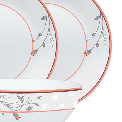 Larah by Borosil Quartz Dinner Set 19 pc Set: Serves 6