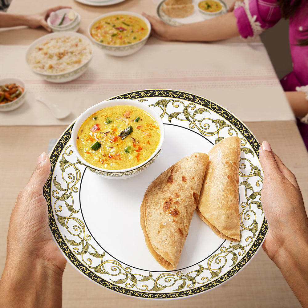 Larah by Borosil Royale Dinner Set 19 pc Set: Serves 6