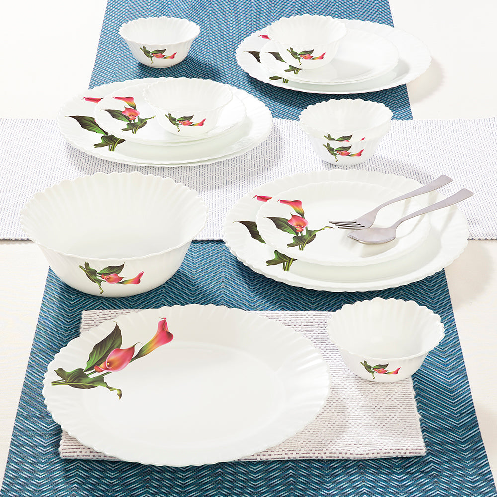 Larah by Borosil Stargazer Dinner Set 19 pc Set: Serves 6