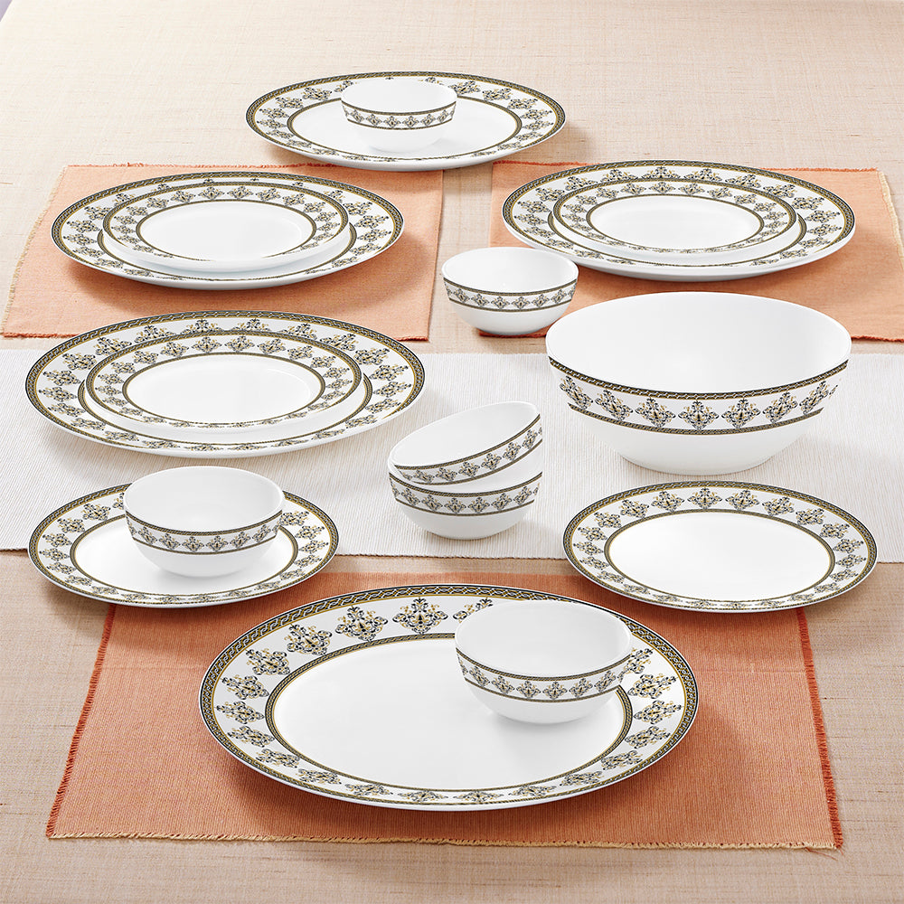 Larah by Borosil Syrah Dinner Set 19 pc Set: Serves 6