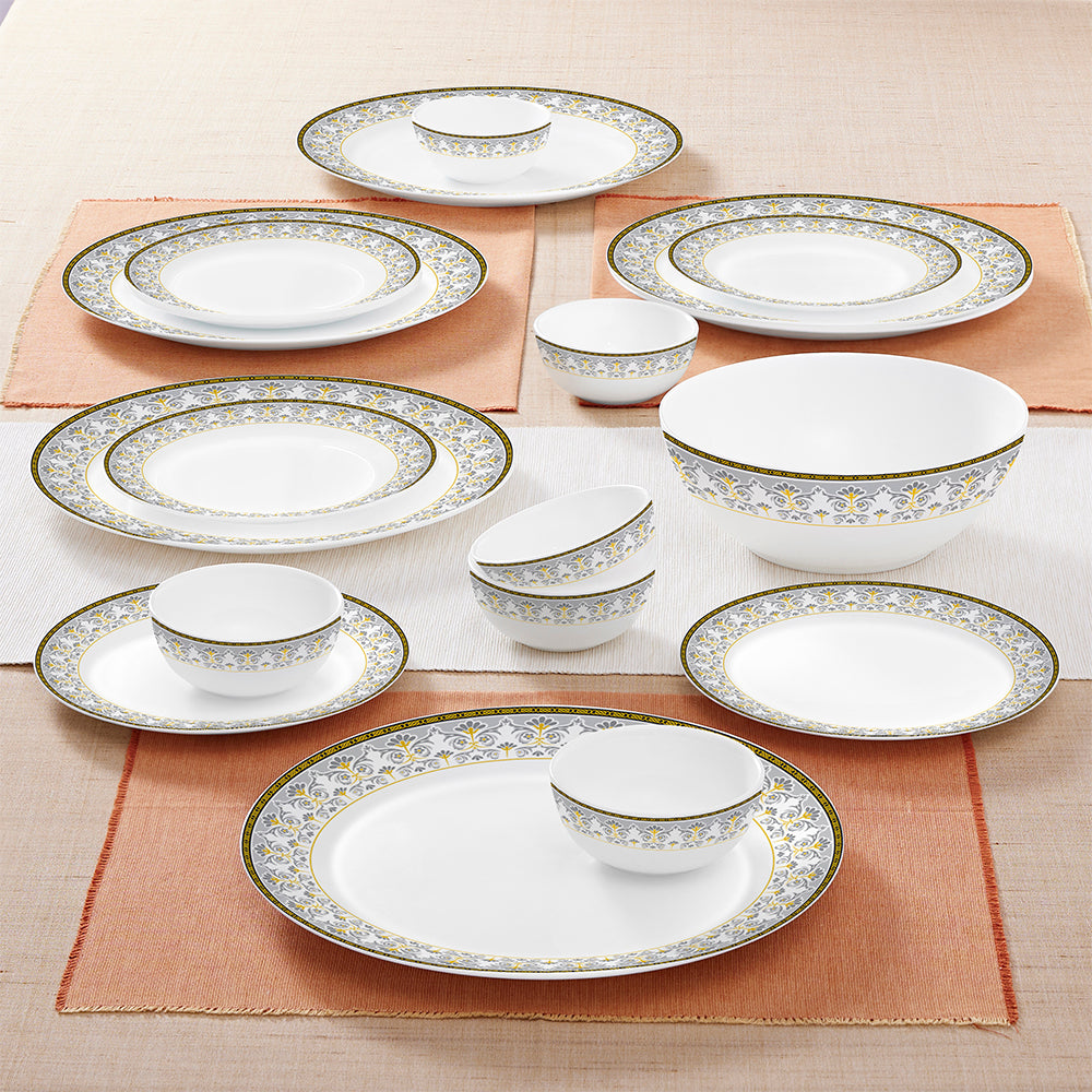 Larah by Borosil Vatika Dinner Set 19 pc Set: Serves 6