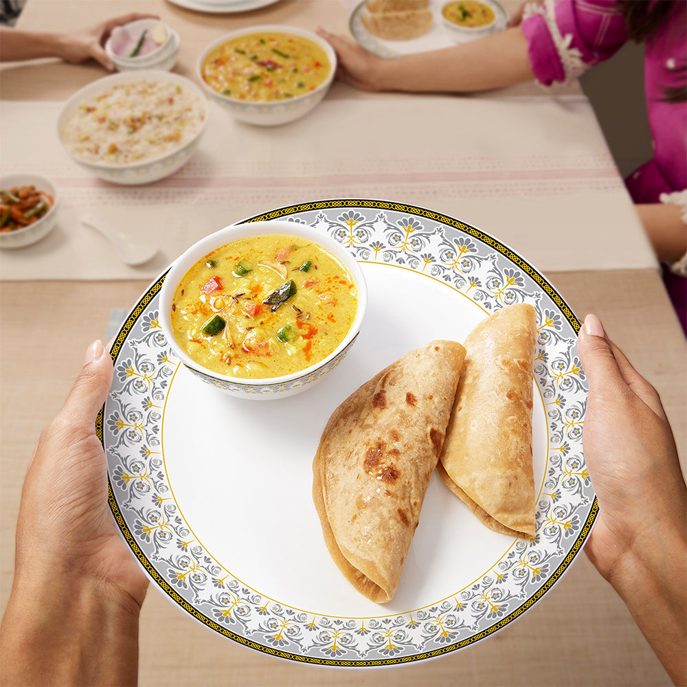 Larah by Borosil Vatika Dinner Set 19 pc Set: Serves 6