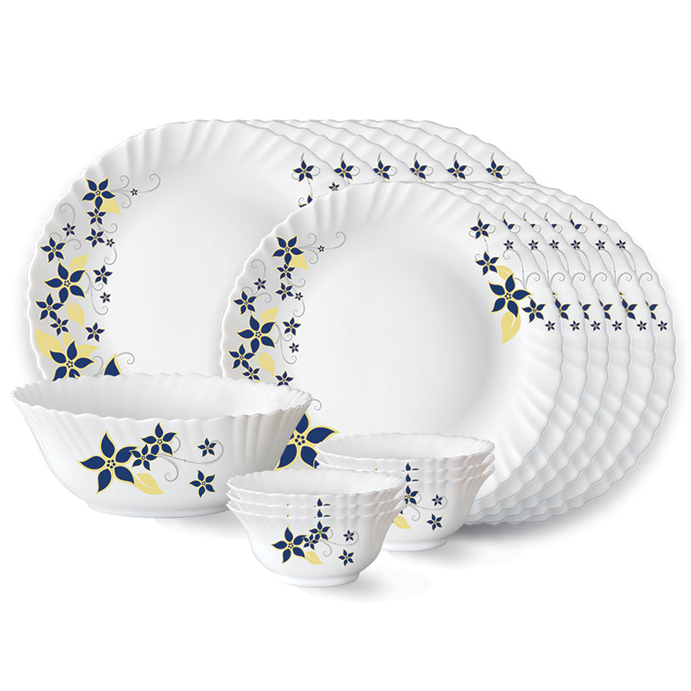 Larah by Borosil Viva Dinner Set 19 pc Set: Serves 6