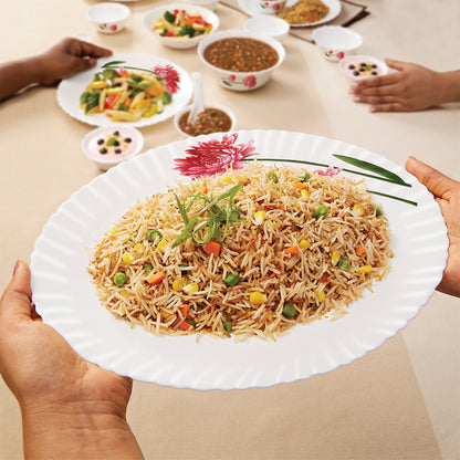 Larah by Borosil Belle Dinner Set 21 pc Set: Serves 6 (Option 1)