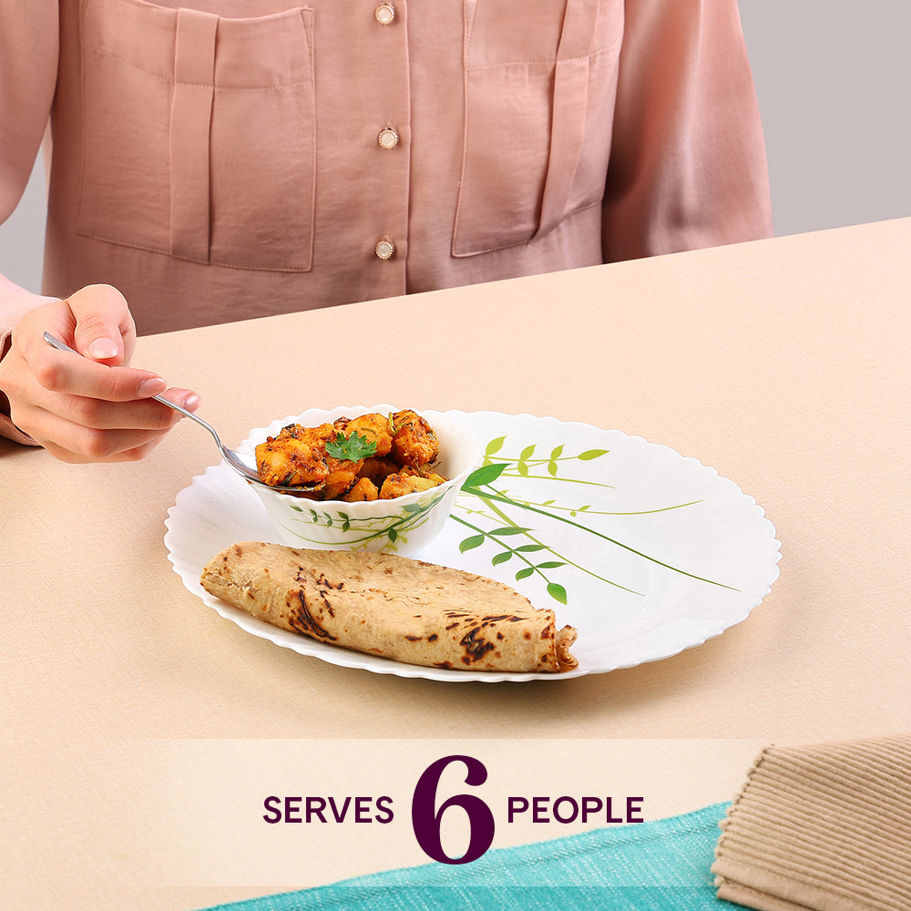 Larah Green Herbs Dinner Set
