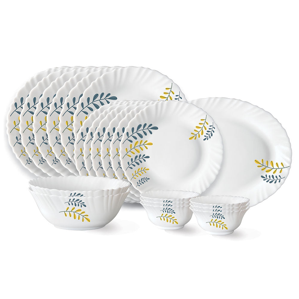 Larah by Borosil Niva Dinner Set 21 pc Set: Serves 6