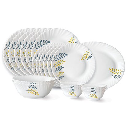 Larah by Borosil Niva Dinner Set 21 pc Set: Serves 6