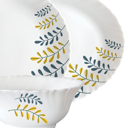 Larah by Borosil Niva Dinner Set 21 pc Set: Serves 6