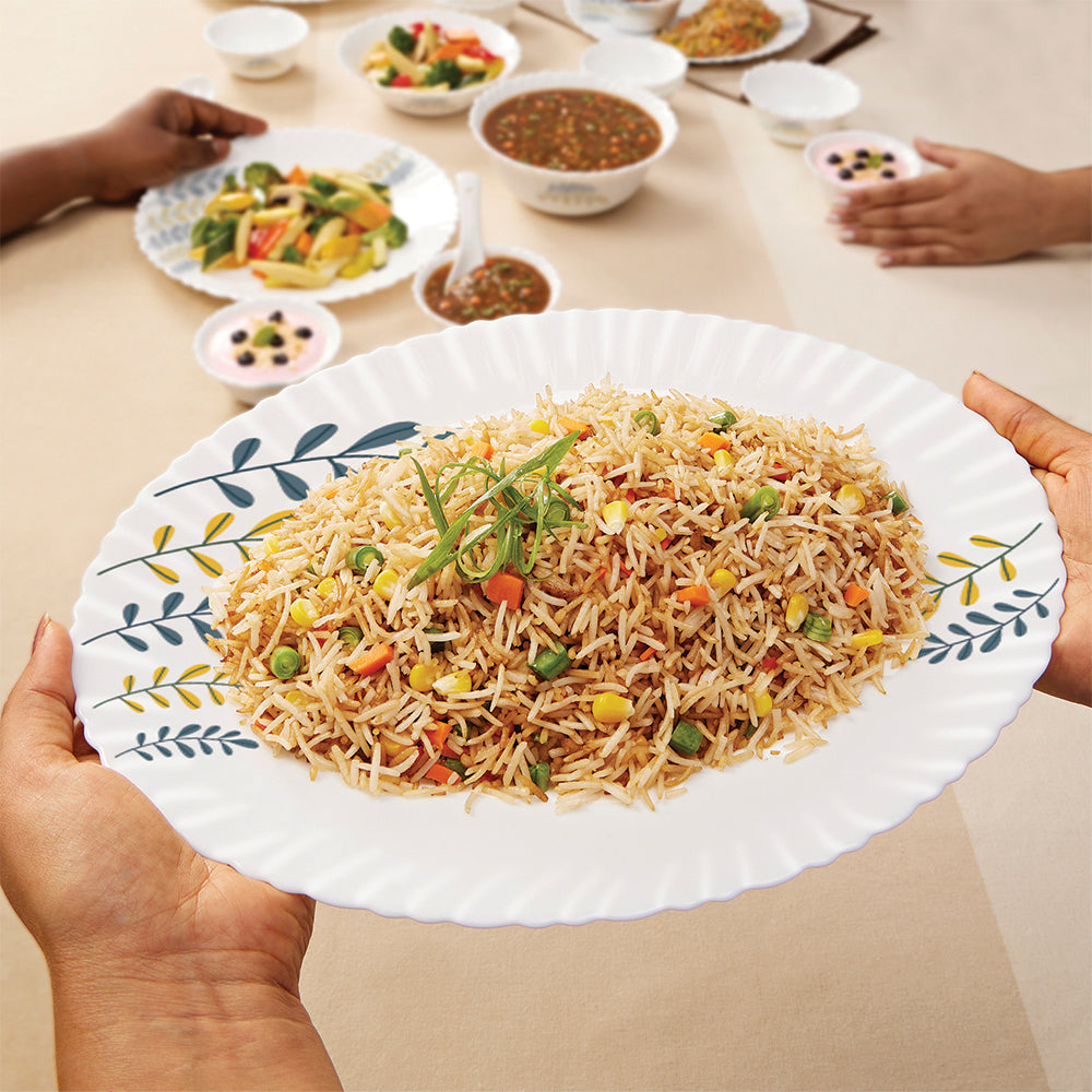 Larah by Borosil Niva Dinner Set 21 pc Set: Serves 6