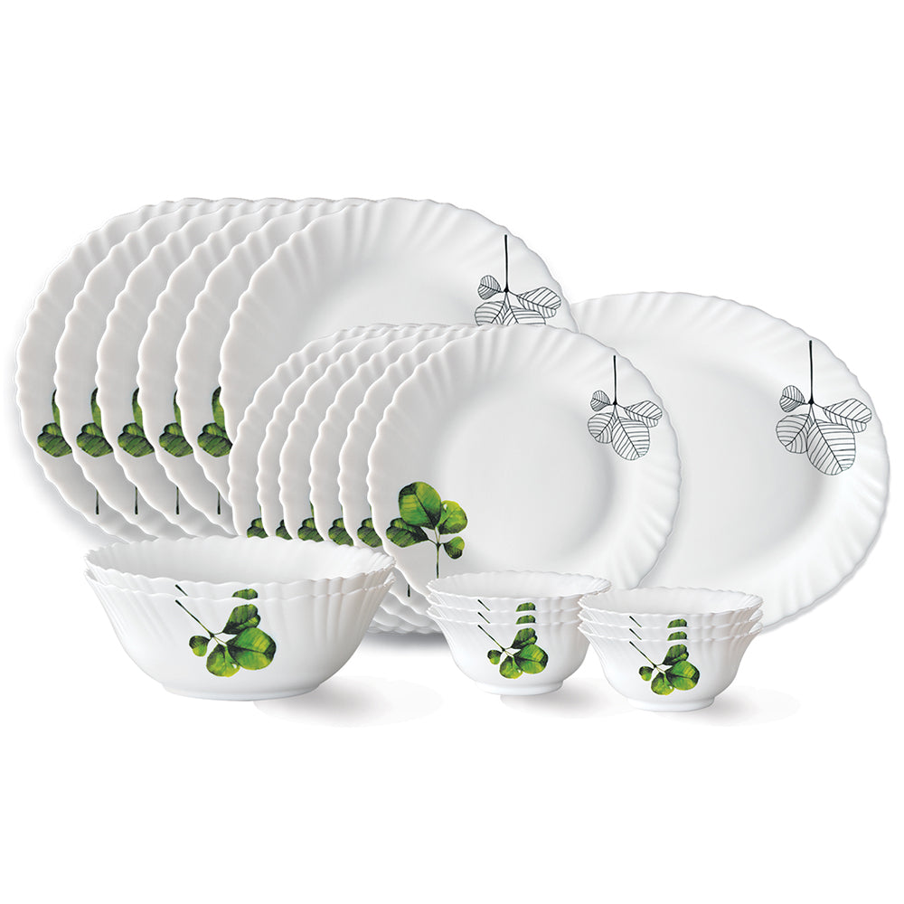 Larah by Borosil Oval Dinner Set 21 pc Set: Serves 6