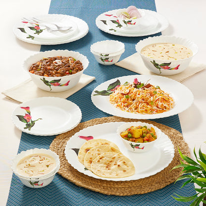 Larah by Borosil Stargazer Dinner Set 21 pc Set: Serves 6