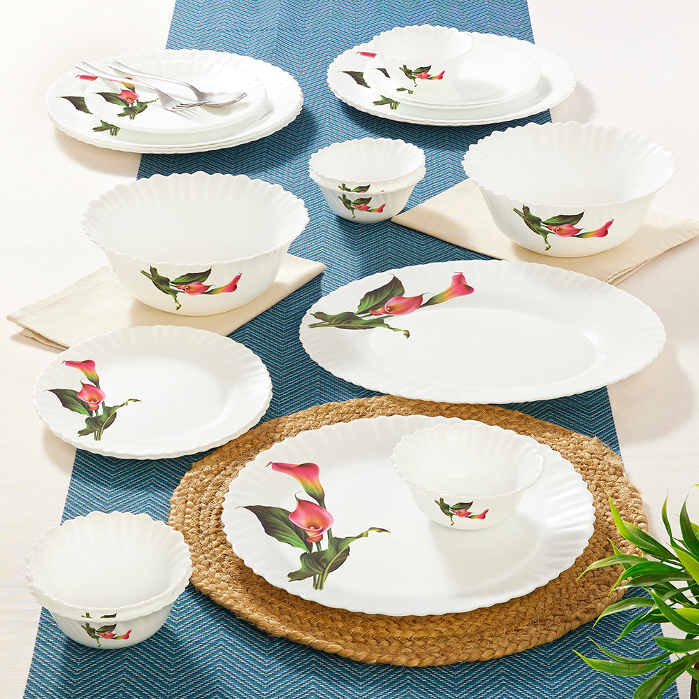 Larah by Borosil Stargazer Dinner Set 21 pc Set: Serves 6
