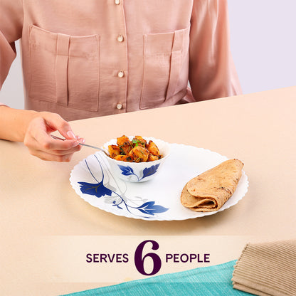 Larah by Borosil Ageria Dinner Set 21 pcs Set: Serves 6 (Option 1)