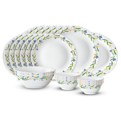Larah by Borosil Cripper Dinner Set 21 pc Set: Serves 6