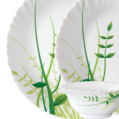 Larah by Borosil Green Herbs Dinner Set