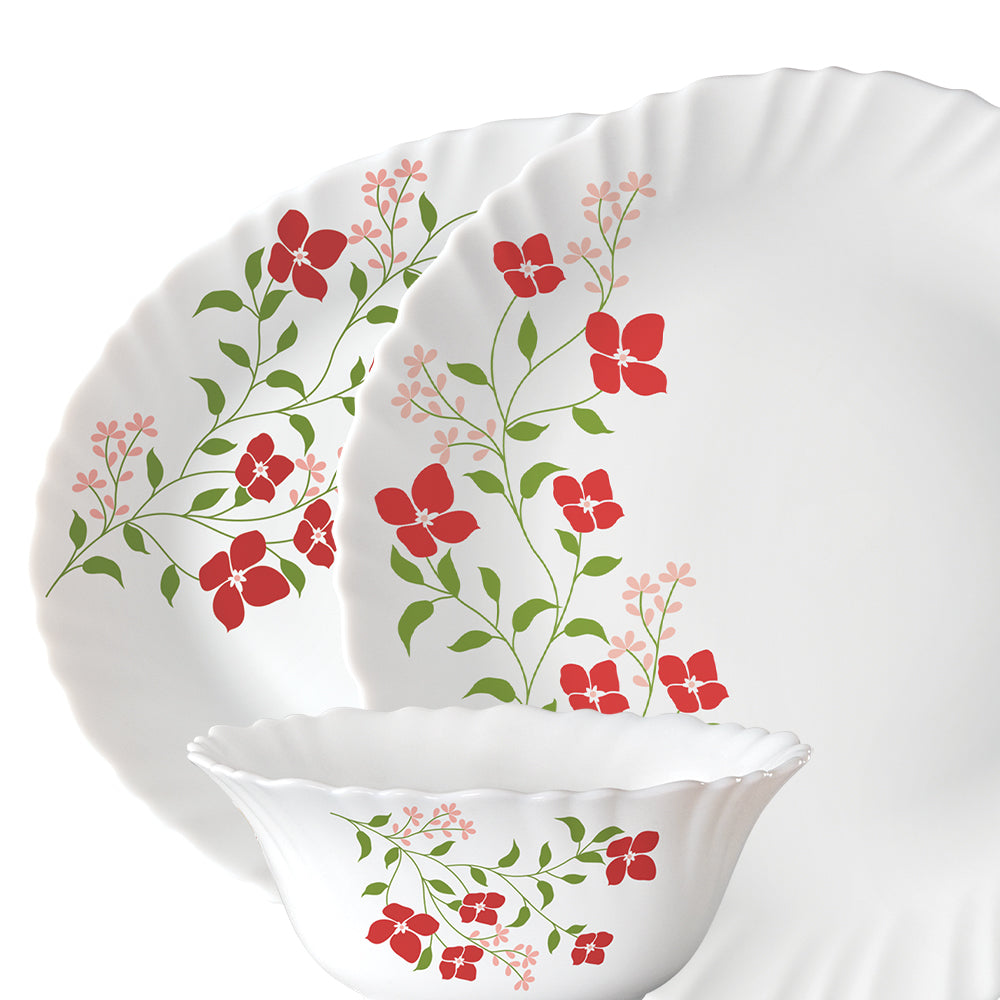 Larah by Borosil Janus Dinner Set 21 pc Set: Serves 6