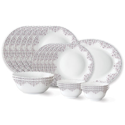 Larah by Borosil Lark Dinner Set 21 pc Set: Serves 6