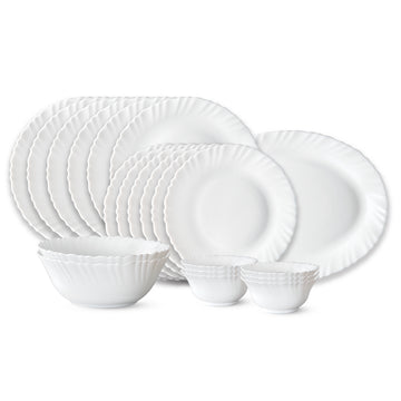 Larah by Borosil, Snow Dinner Set
