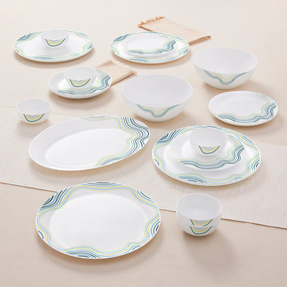 Larah by Borosil Mia Dinner Set 21 pc Set: Serves 6