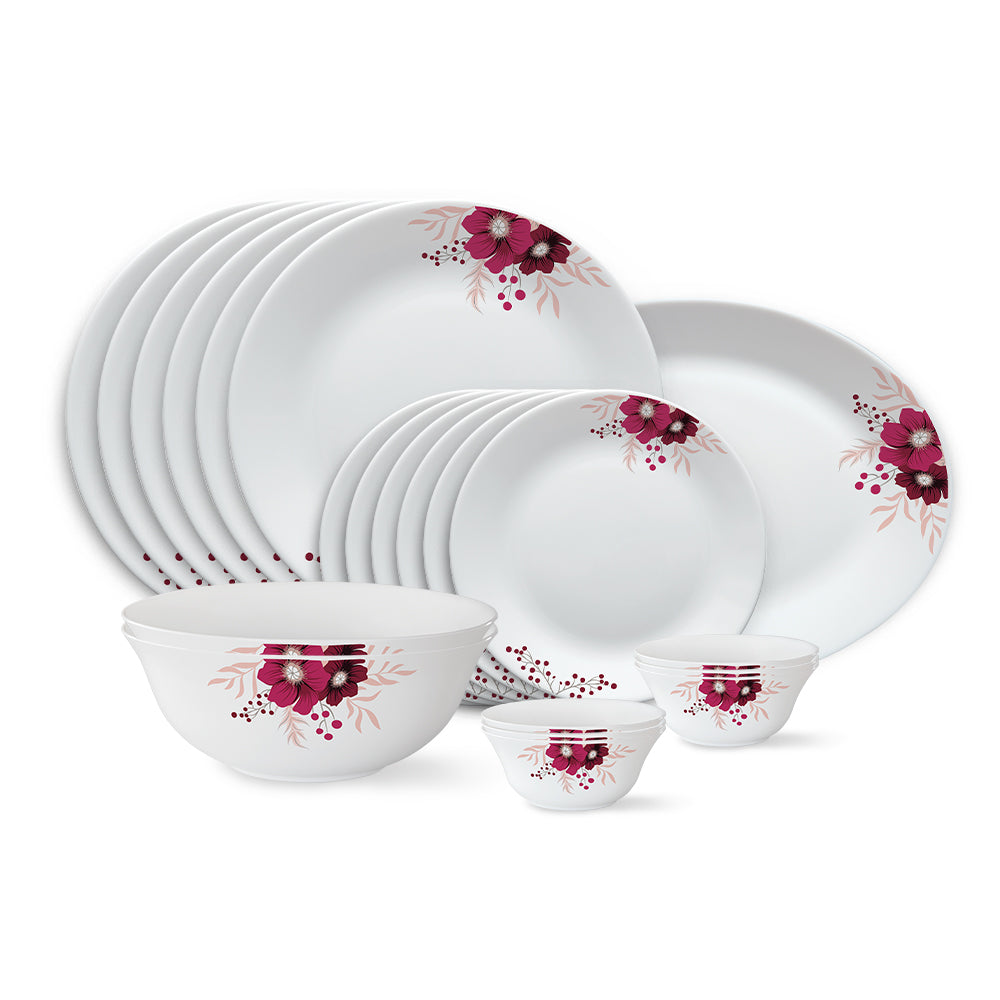 Larah by Borosil Paradise Dinner Set, 21 pc