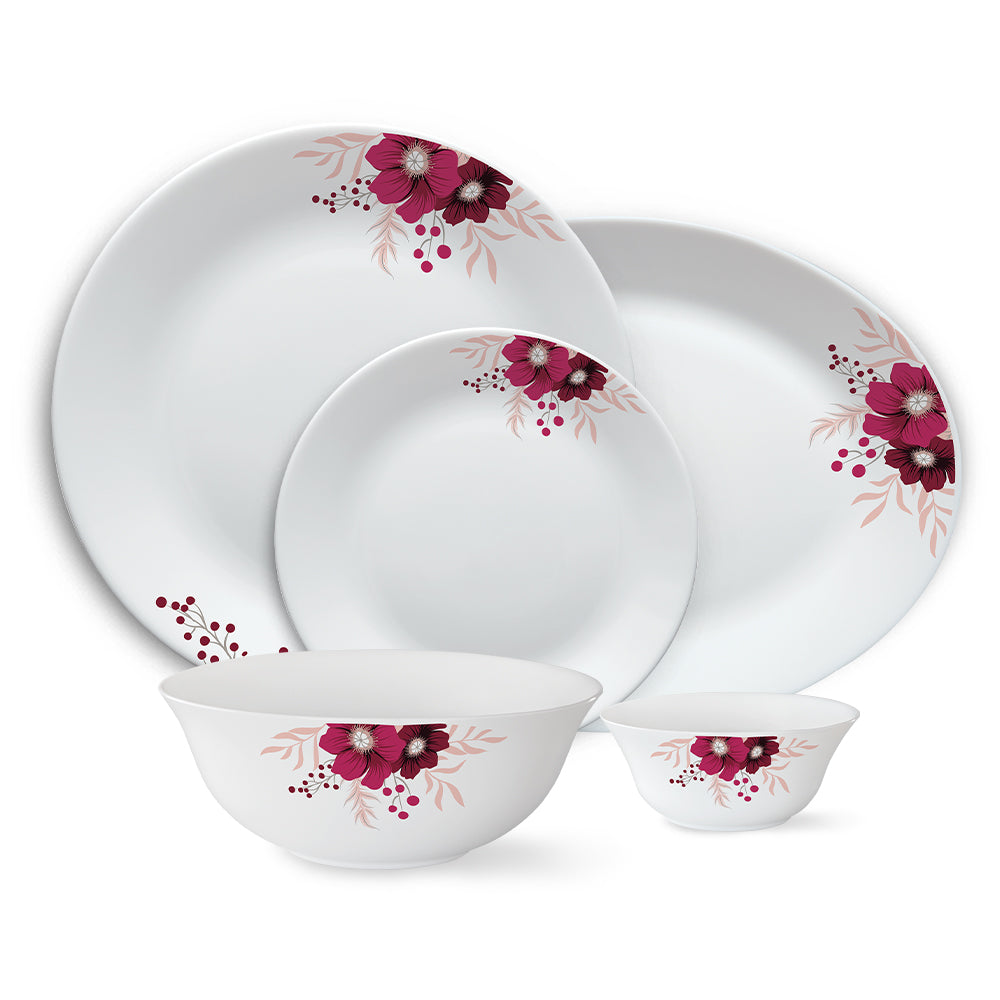 Larah by Borosil Paradise Dinner Set, 21 pc