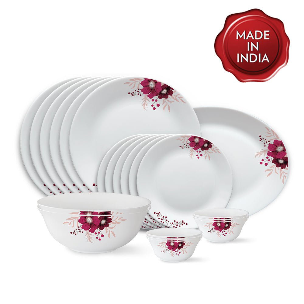 Larah by Borosil Paradise Dinner Set, 21 pc