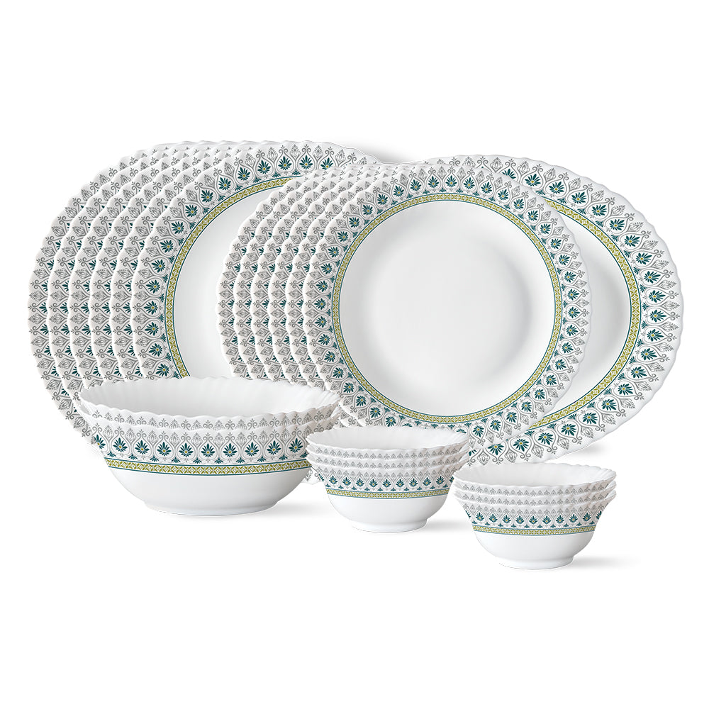 Larah by Borosil, Persia Dinner Set 21 pc Set: Serves 6