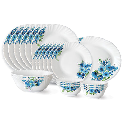Larah by Borosil Pansy Dinner Set 21 pc Set: Serves 6 (Option 1)