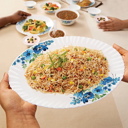 Larah by Borosil Pansy Dinner Set 21 pc Set: Serves 6 (Option 1)