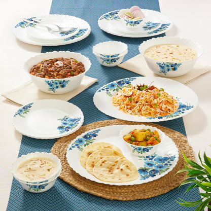 Larah by Borosil Pansy Dinner Set 21 pc Set: Serves 6 (Option 1)