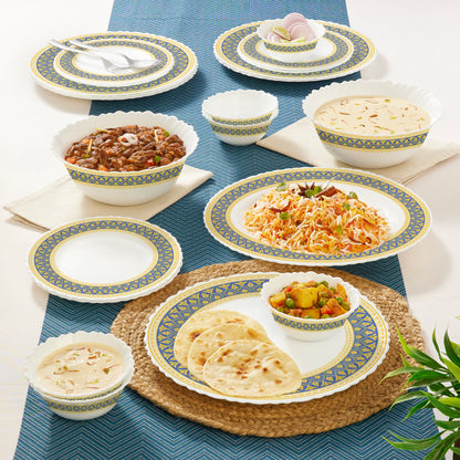 Larah by Borosil Regal Dinner Set 21 pc Set: Serves 6