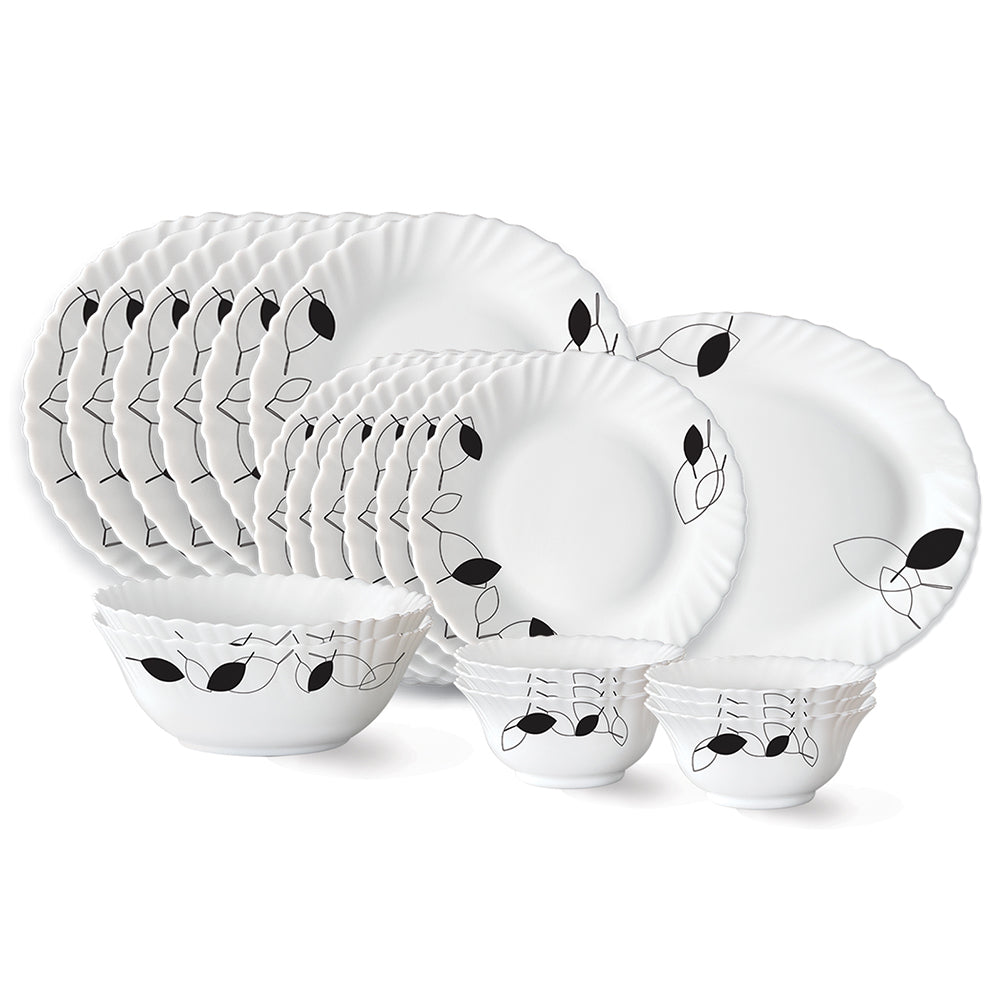 Larah by Borosil Shadow Dinner Set 21 pc Set: Serves 6