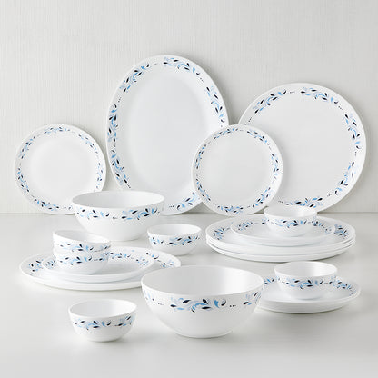 Larah by Borosil Skyleaf Dinner Set 21 pc Set: Serves 6