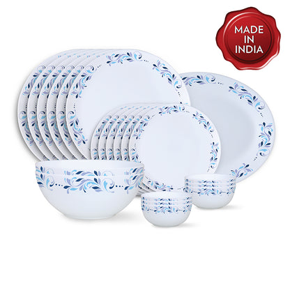 Larah by Borosil Skyleaf Dinner Set 21 pc Set: Serves 6