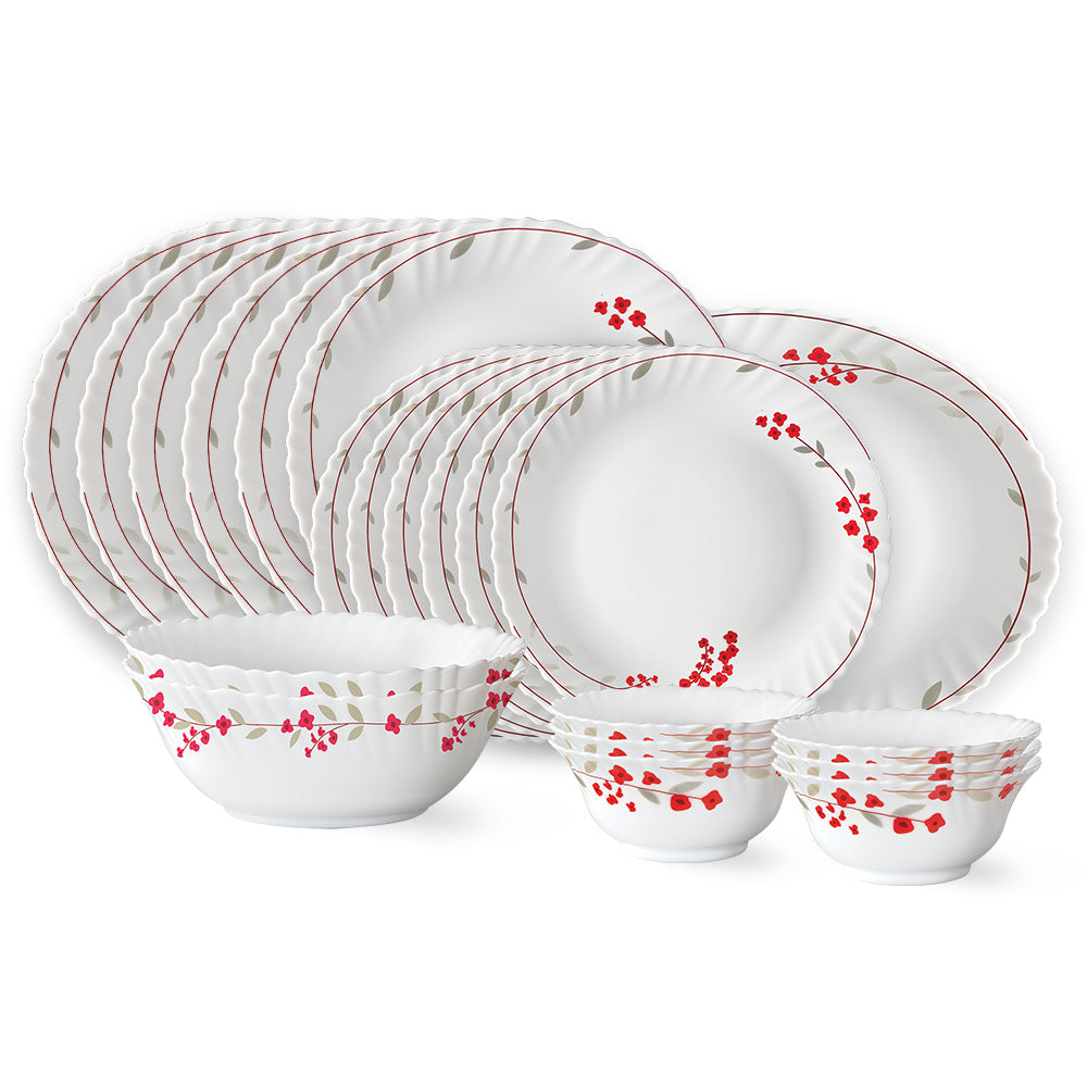 Larah by Borosil Verona Dinner Set 21 pc Set: Serves 6 (Option 1)
