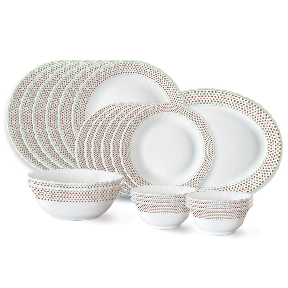Larah by Borosil Waltz Dinner Set 21 pc Set: Serves 6