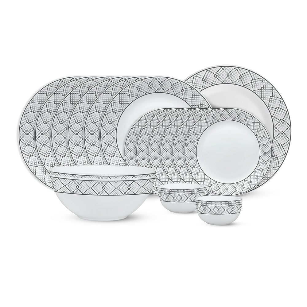 Larah by Borosil, Cycladia Dinner Set, 21 pc