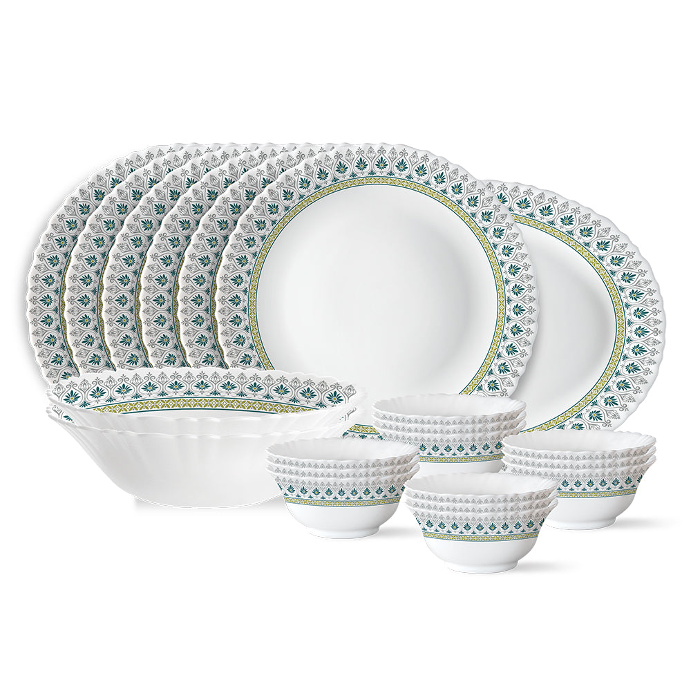 Larah by Borosil, Persia Dinner Set 21 pc Set: Serves 6 (Option 3)
