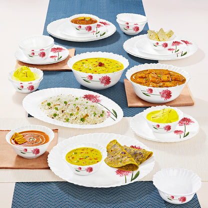 Larah by Borosil Belle Dinner Set 27 pc Set: Serves 6 (Option 1)