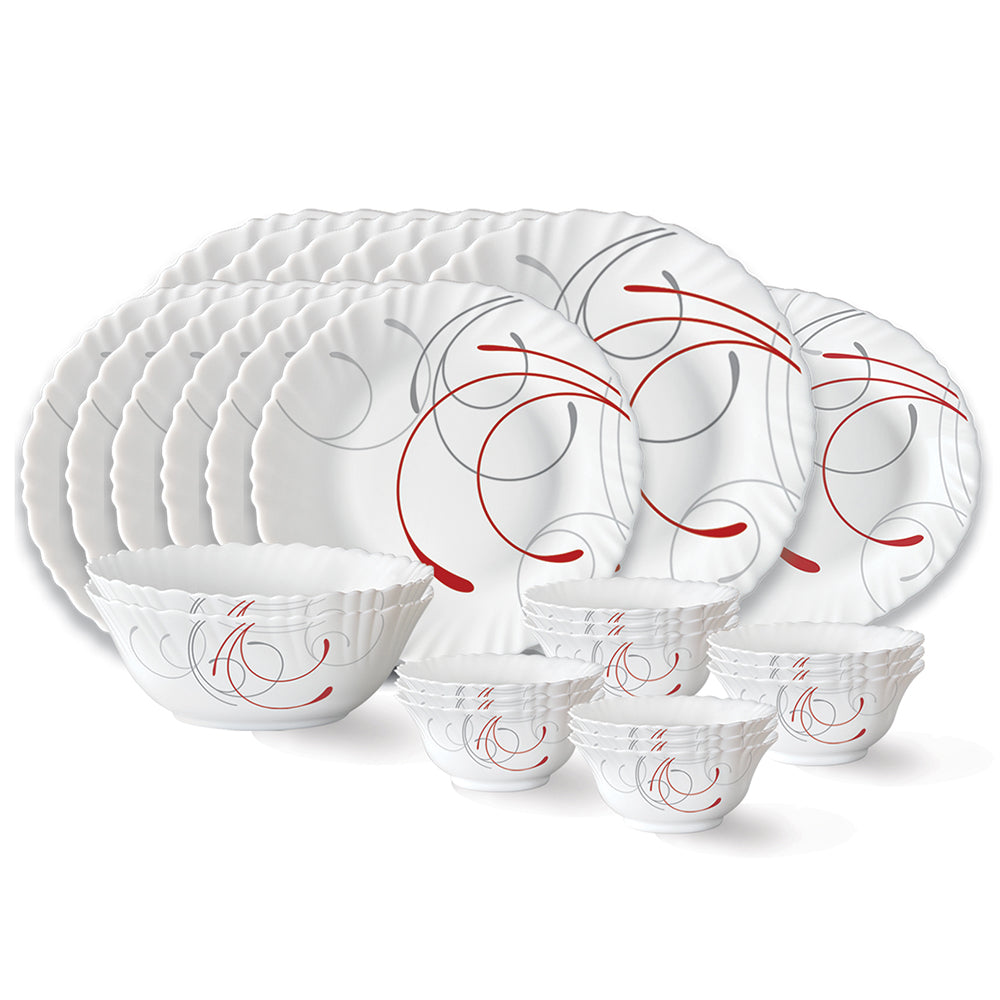 Larah by Borosil Boro Dinner Set 27 pc Set: Serves 6