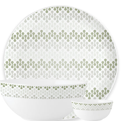 Larah by Borosil, Dora Dinner Set 27 pc Set: Serves 6