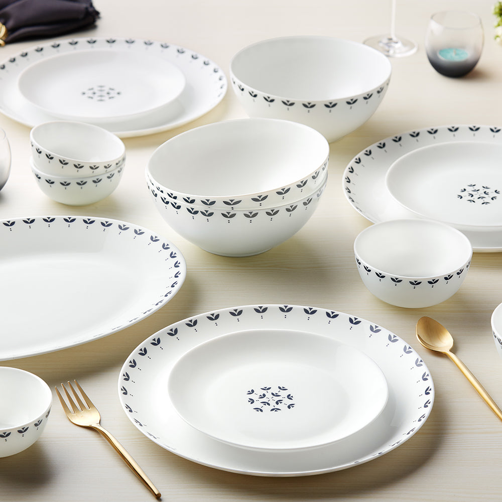 Larah by Borosil Fabula Dinner Set 27 pc Set: Serves 6