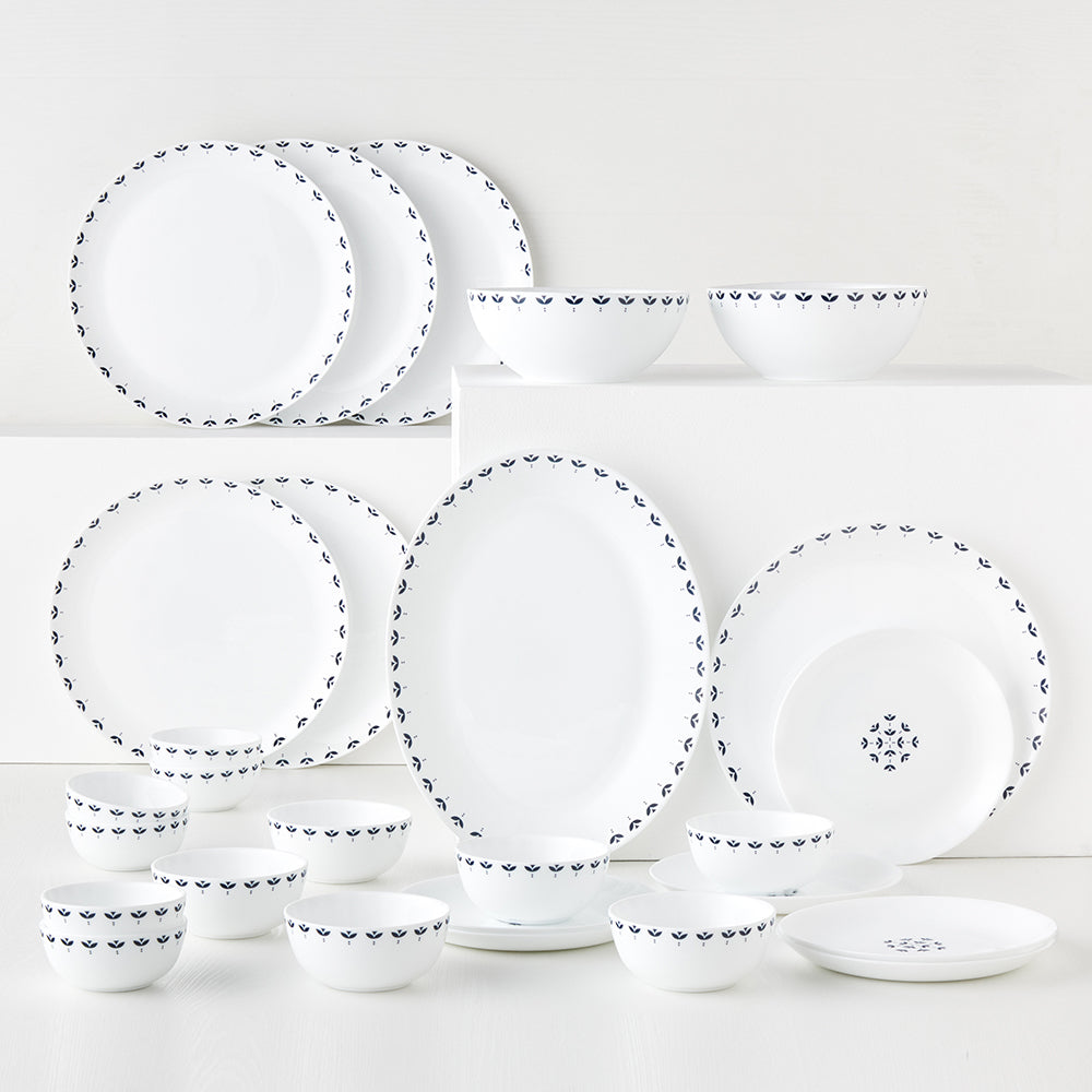 Larah by Borosil Fabula Dinner Set 27 pc Set: Serves 6