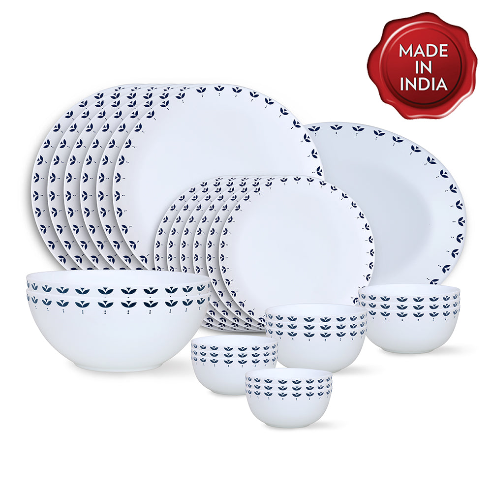 Larah by Borosil Fabula Dinner Set 27 pc Set: Serves 6