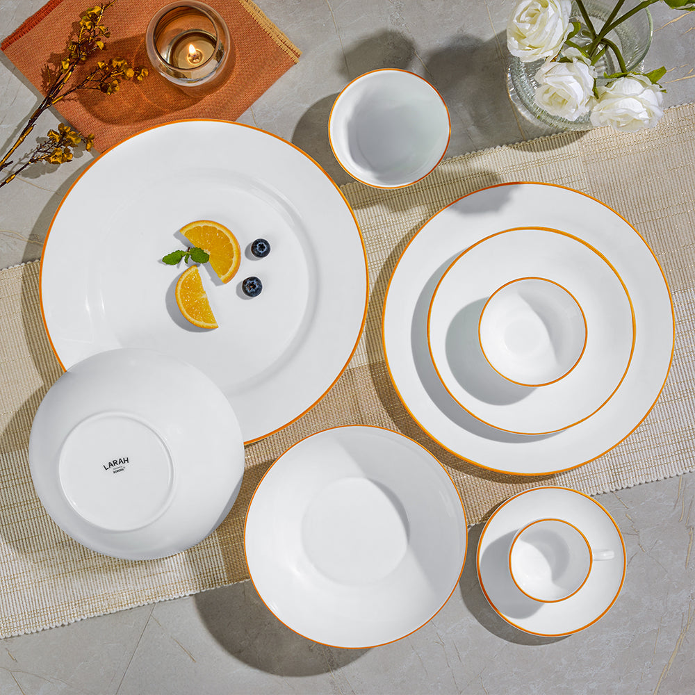 Larah Gold Line Dinner Set